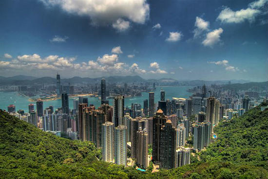 Vista de Hong Kong do Victoria Peak | Foto: Dennis Tang, via Wikimedia Commons