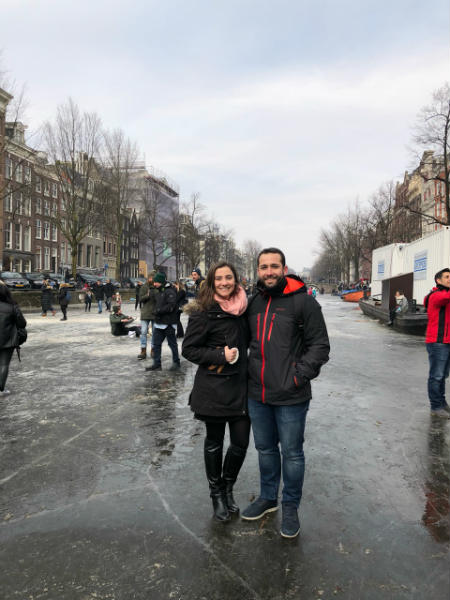 Bruno com Rana, sua namorada, passeando pela Holanda | Foto: Bruno Guasti 