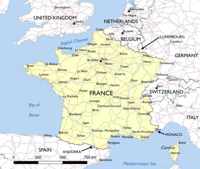Estudar na França | Imagem: Mapswire, CCO license